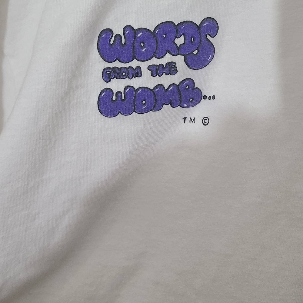 Vintage Words From The Womb "Womb Service Please" Graphic T-shirt Men XL - Picture 3 of 6